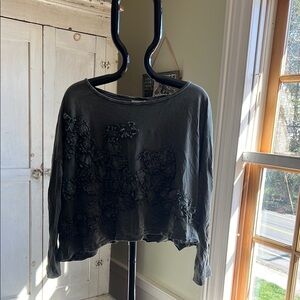 Greenish Gray Krista Larson crop top